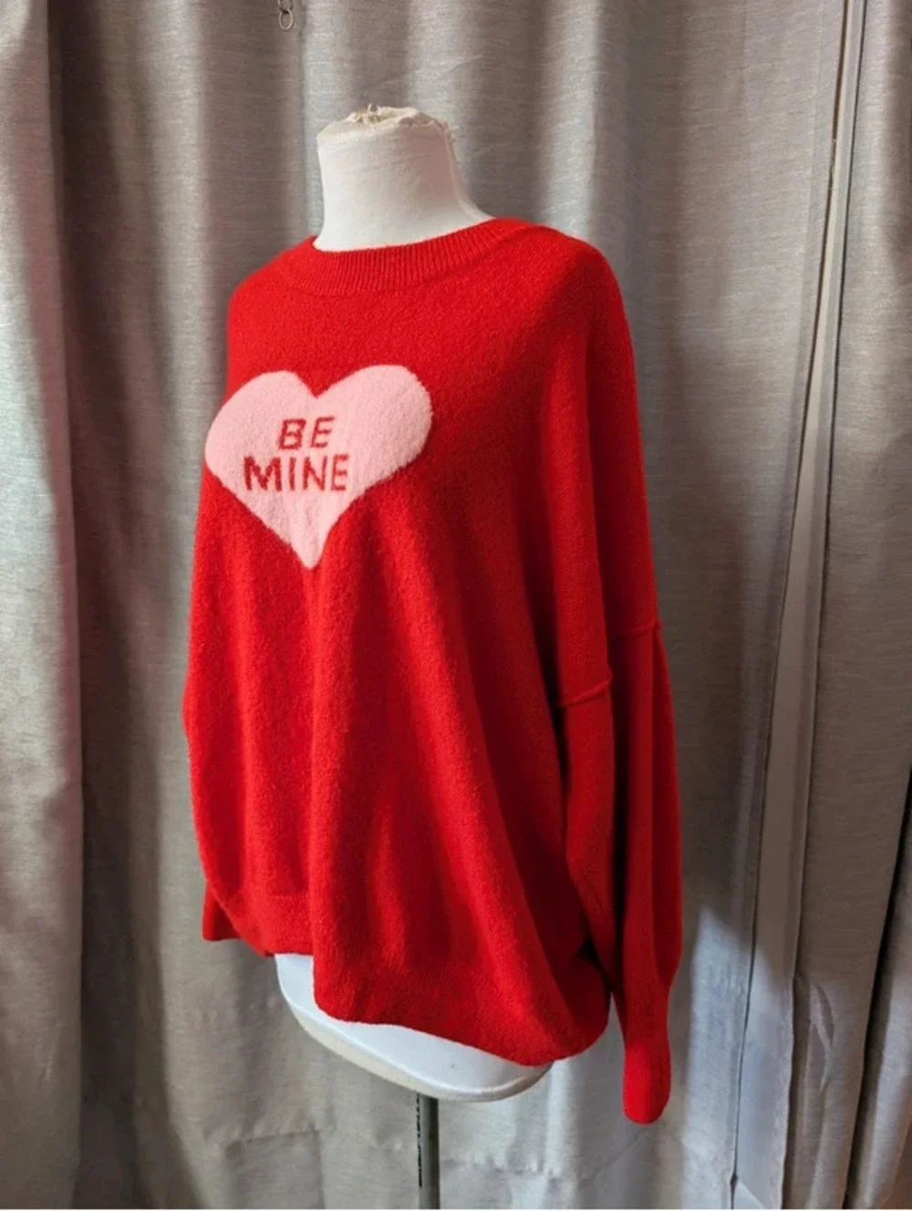 Be Mine Valentine Heart Red Sweater XXL 2X